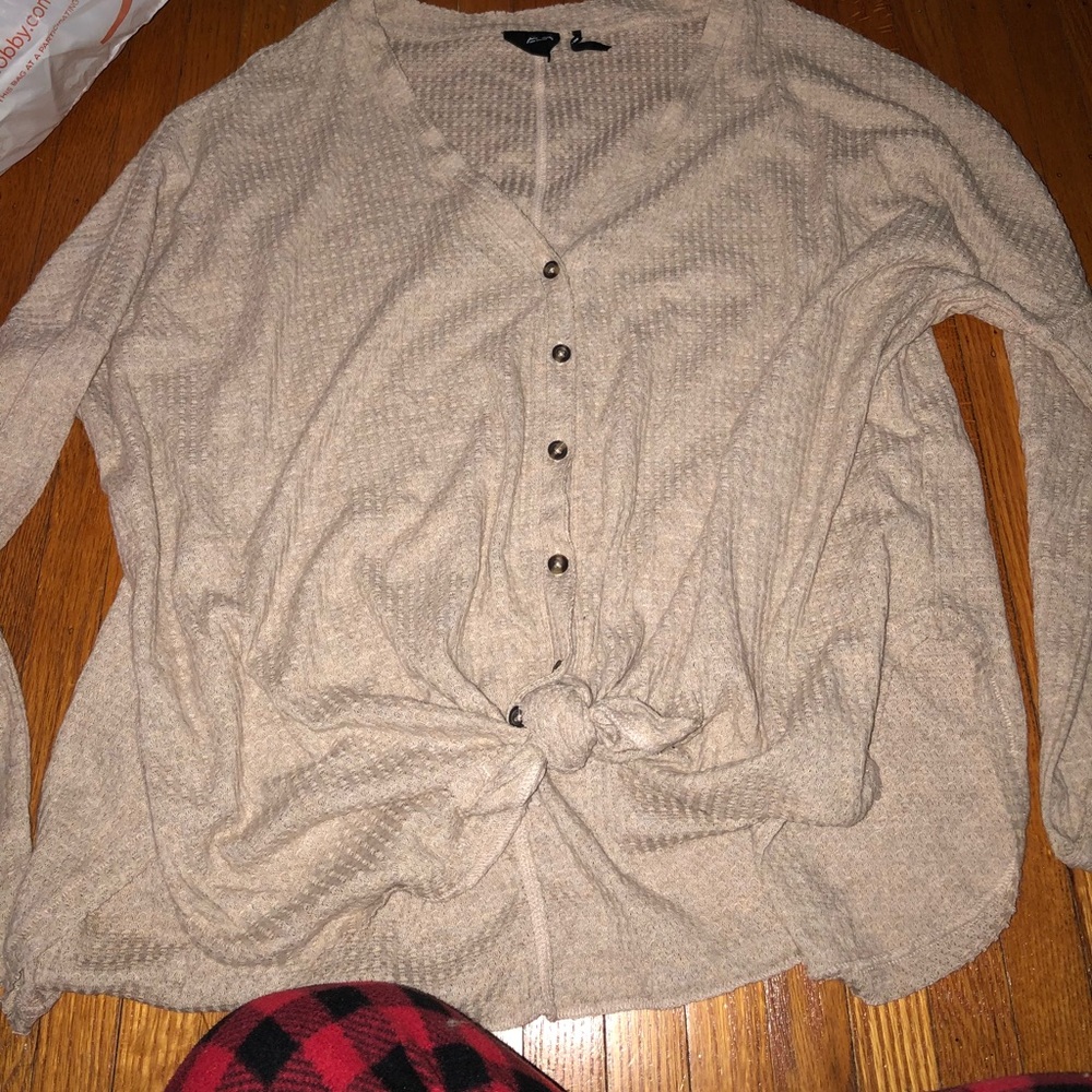 Thermal beige shirt from urban outfitters